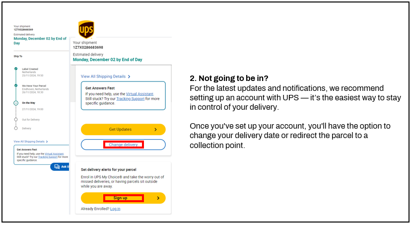 How do I track my delivery Ireland RoE