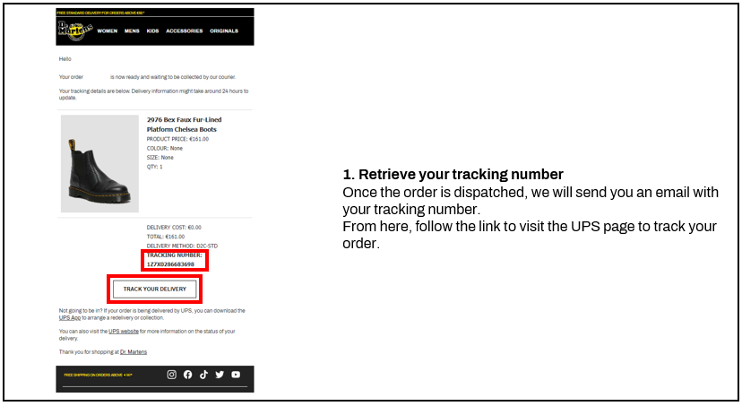 Dr martens track my order on sale